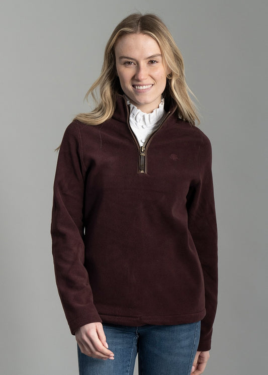 Country Fleece Half Zip - Mulberry - 1