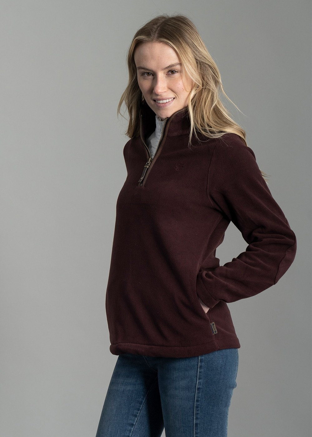 Country Fleece Half Zip - Mulberry - 3