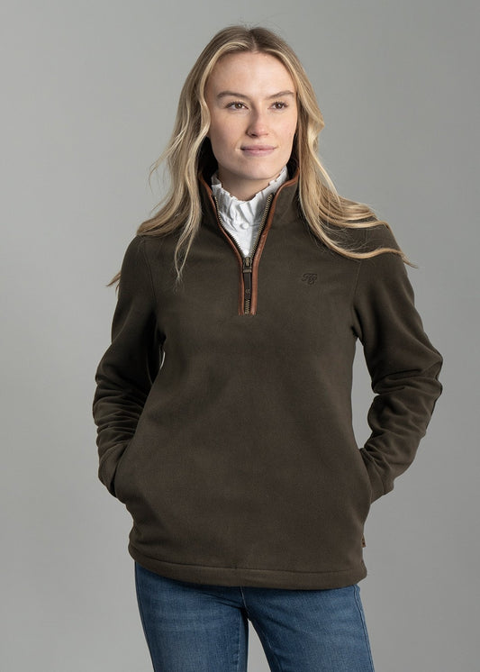 Country Fleece Half Zip - Khaki - 1