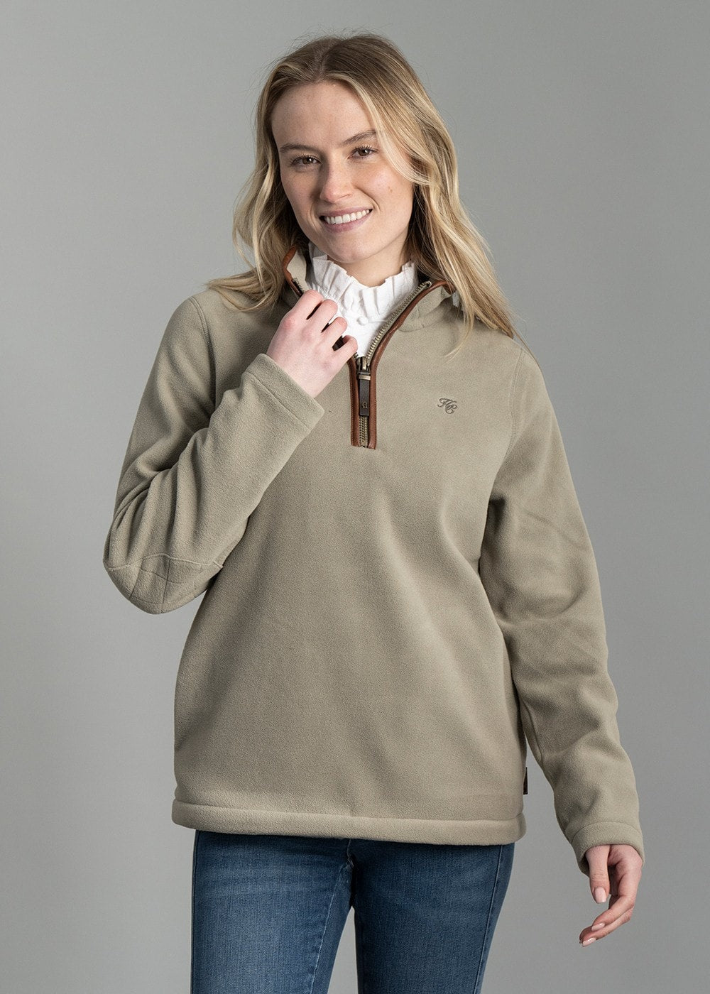 Country Fleece Half Zip - Sage - 2