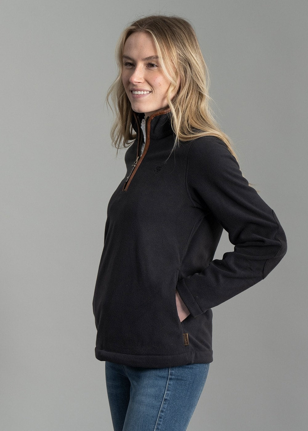 Country Fleece Half Zip - Ink Navy - 2