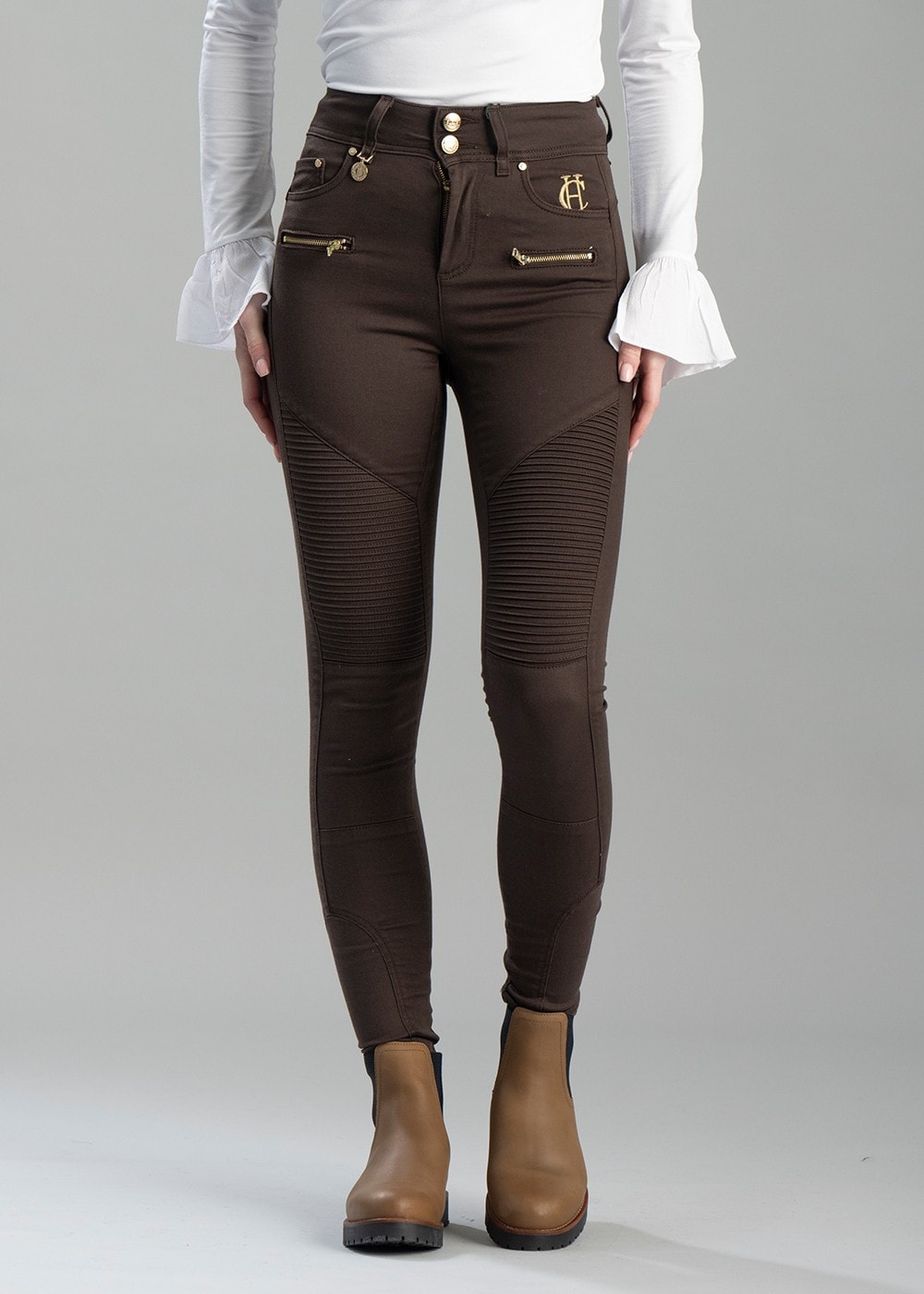 Biker Jeans - Chocolate - 1