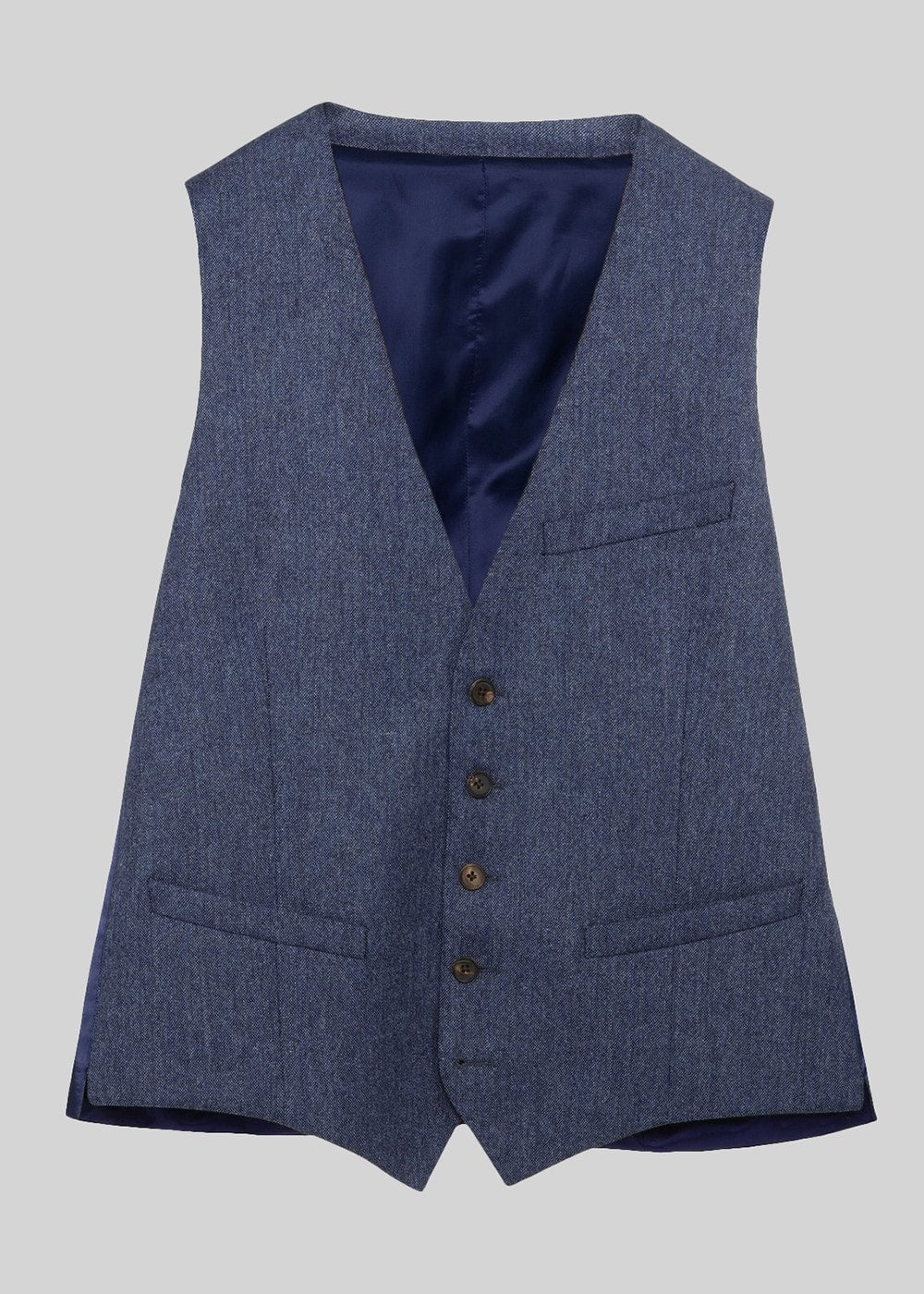 Tolka Donegal Waistcoat - Blue Salt and Pepper - 5