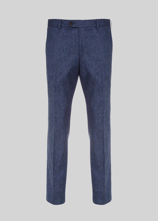 Tolka Donegal Trousers - Blue Salt and Pepper - 1