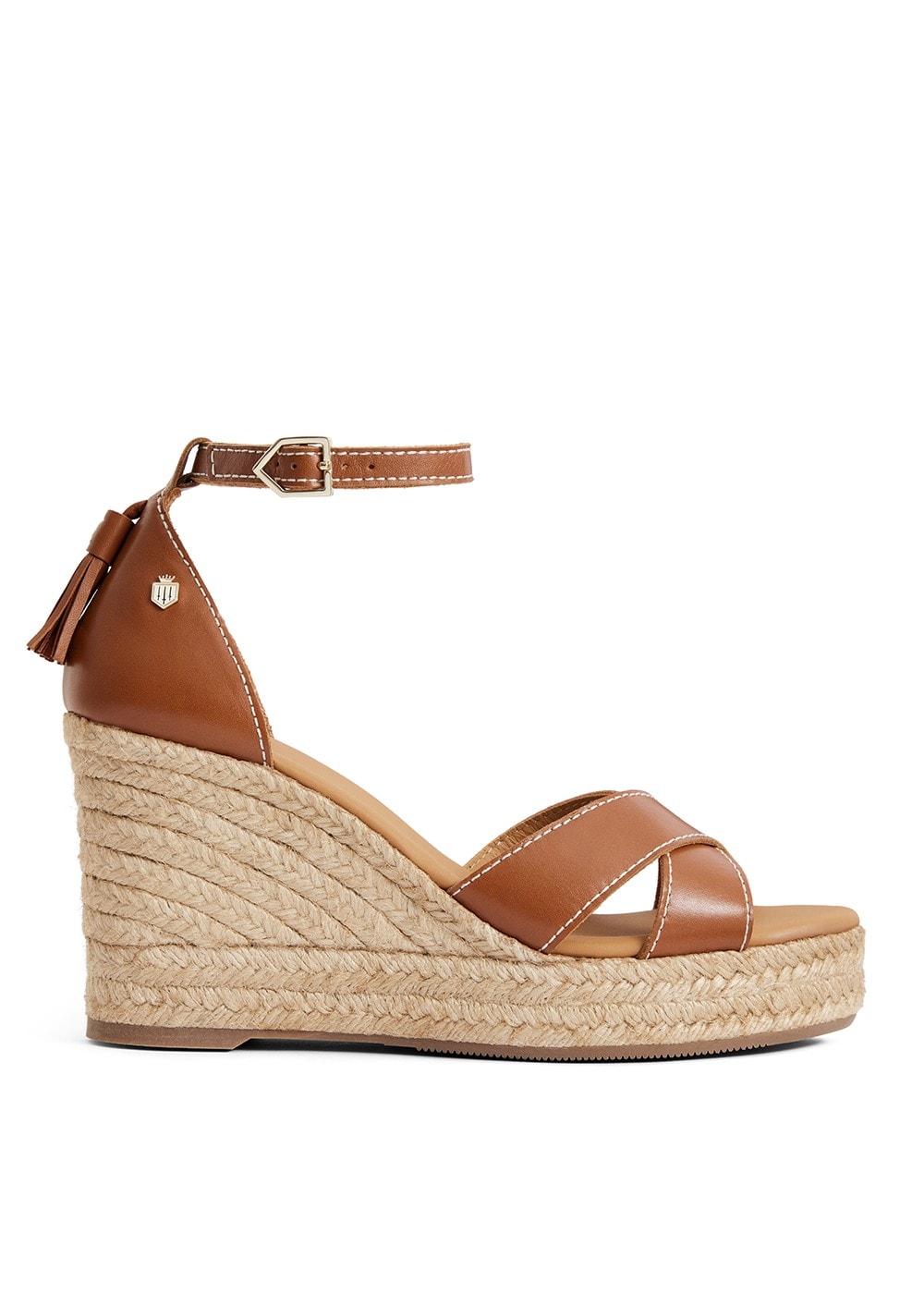 Valencia Wedge - Tan Leather - 2