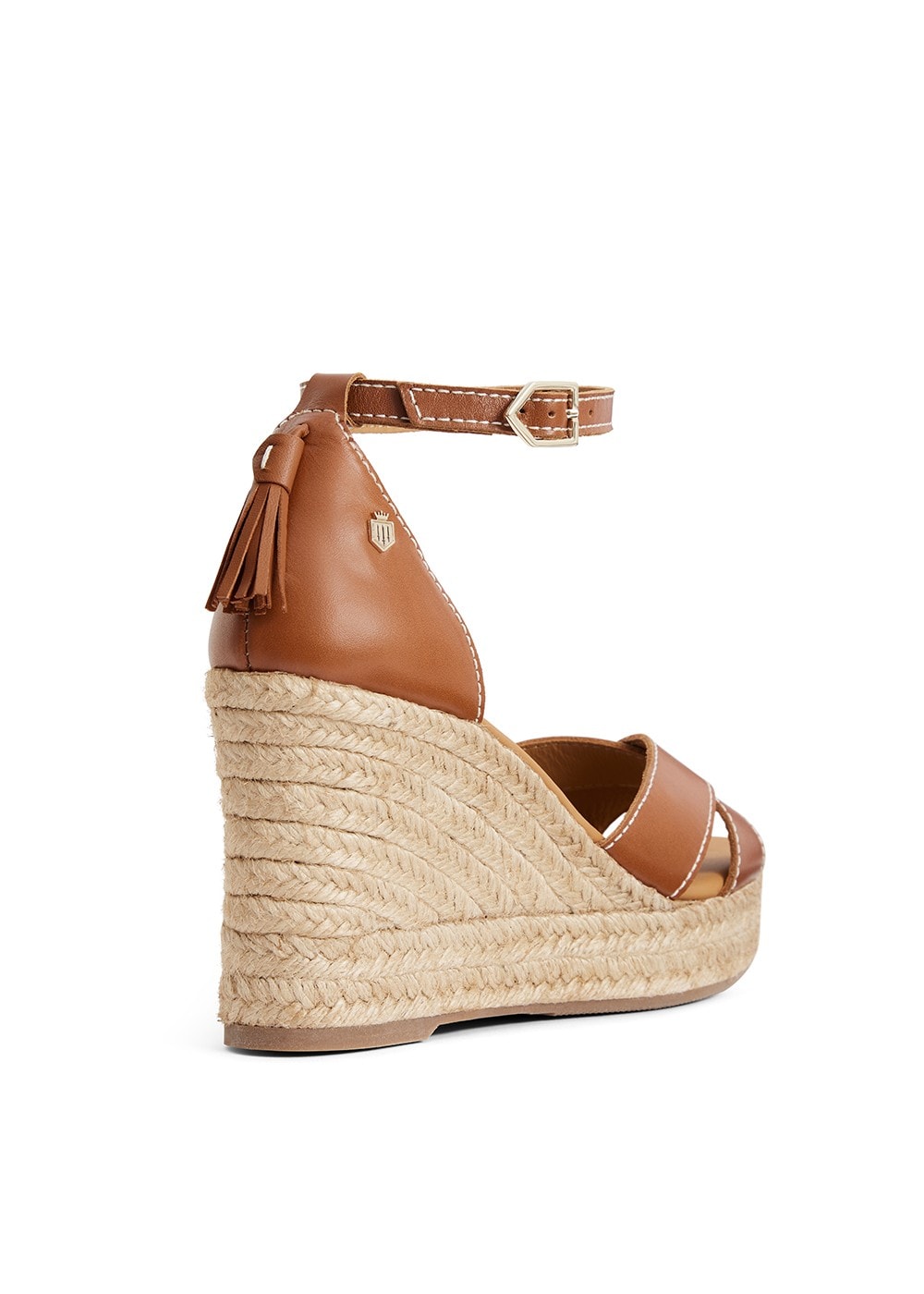 Valencia Wedge - Tan Leather - 3