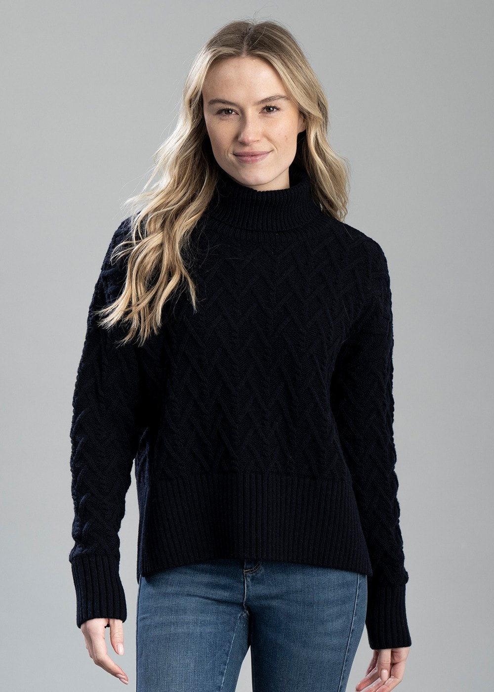 Clarence Knitted Jumper - Navy - 1