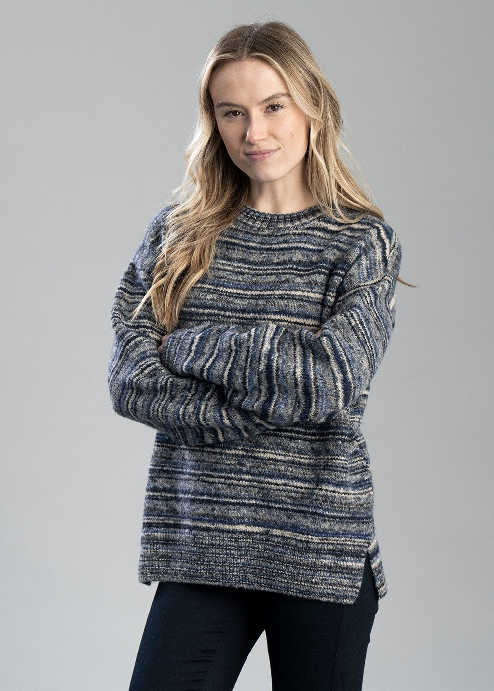 Cassie Knitted Jumper - Grey Multi - 3