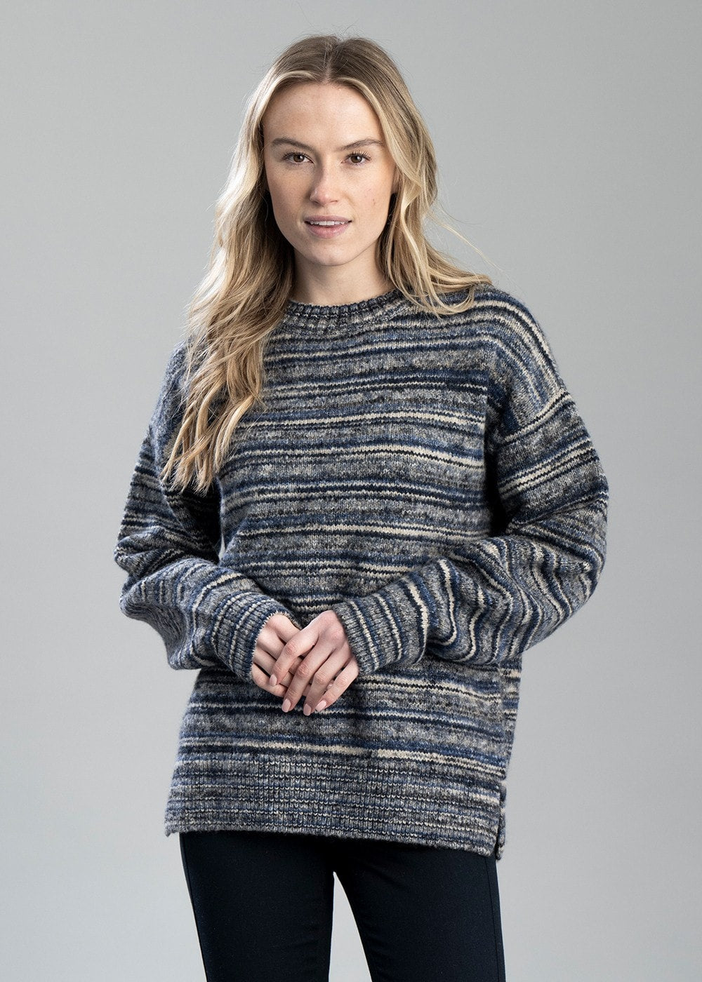 Cassie Knitted Jumper - Grey Multi - 4