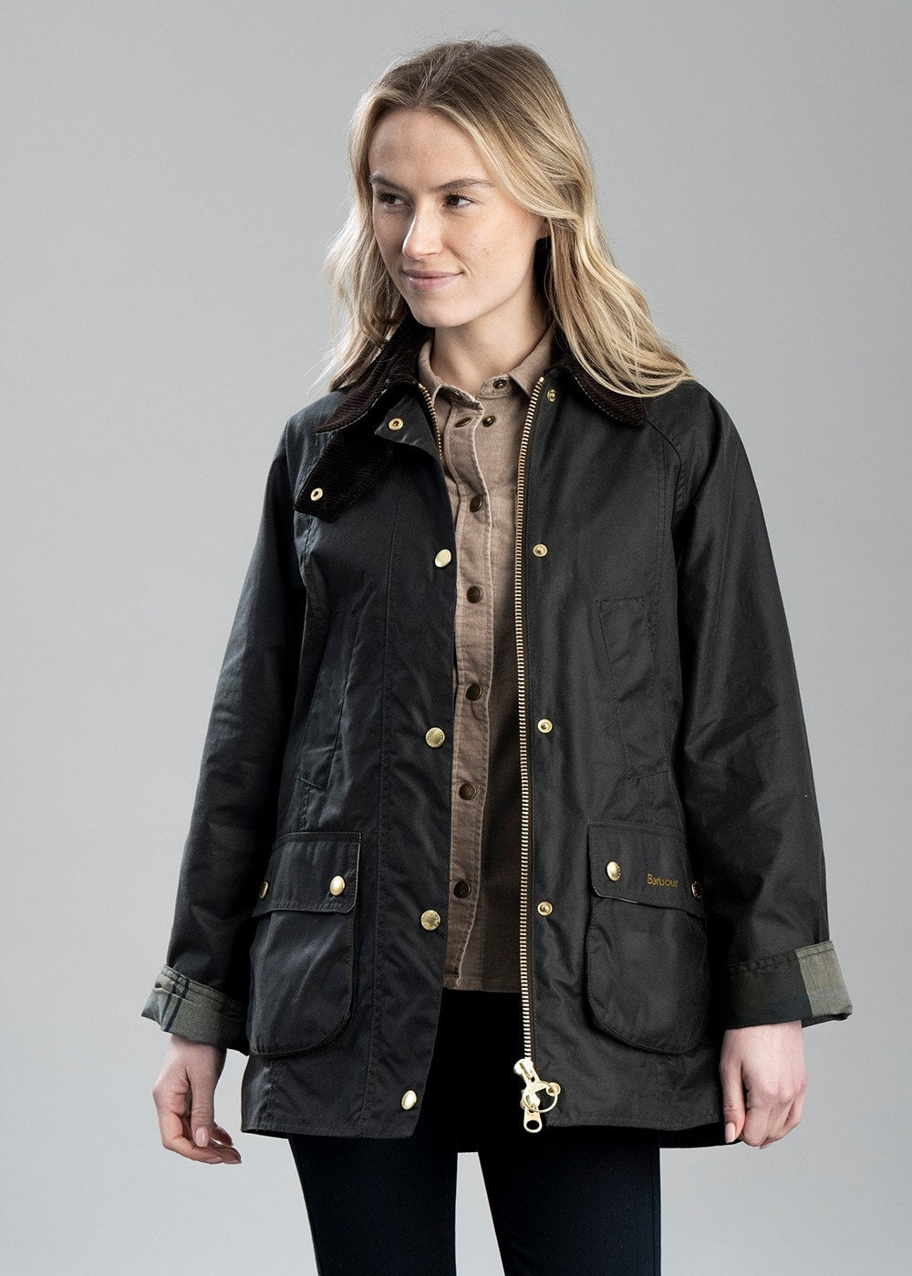 Modern Beadnell Wax Jacket AW24 - Sage - 3