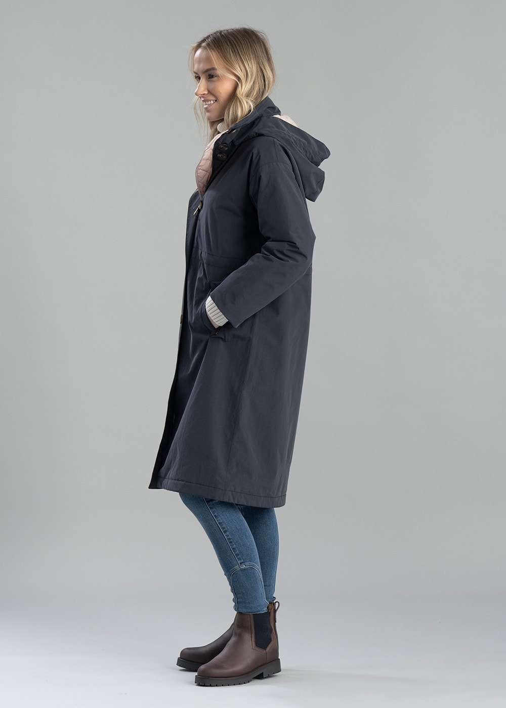 Iris Waterproof Jacket AW24 - Dark Navy, Light Sand and Military Brown - 4