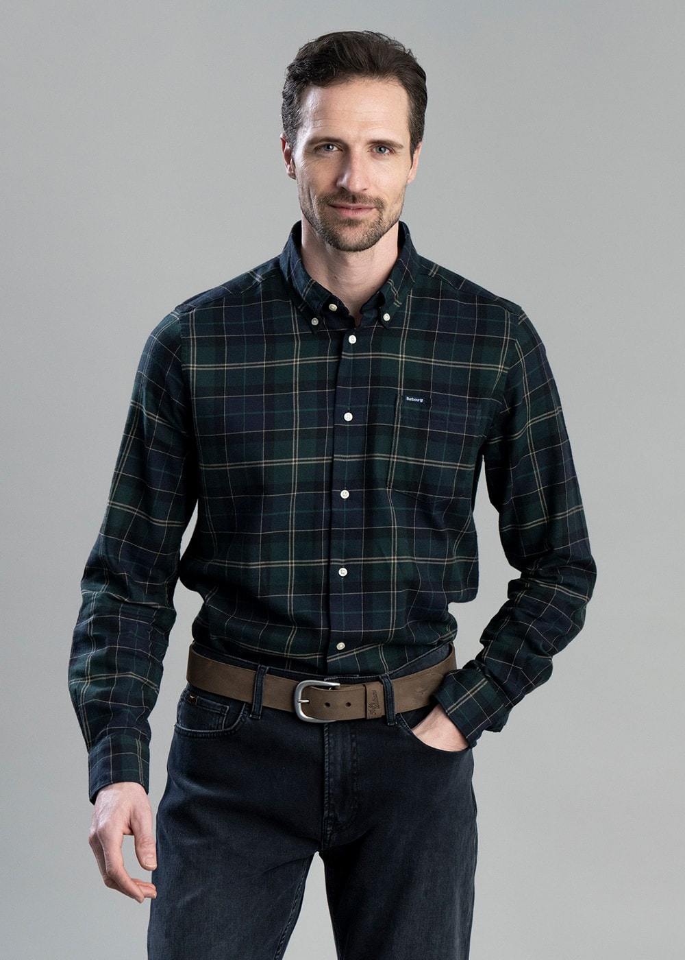 Fortrose Tailored Tartan Shirt - Green Loch - 2