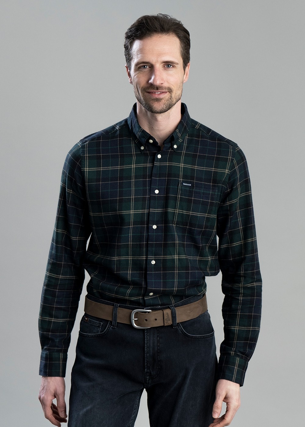 Fortrose Tailored Tartan Shirt - Green Loch - 3