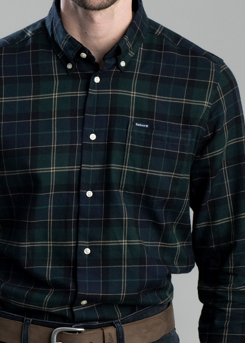 Fortrose Tailored Tartan Shirt - Green Loch - 4