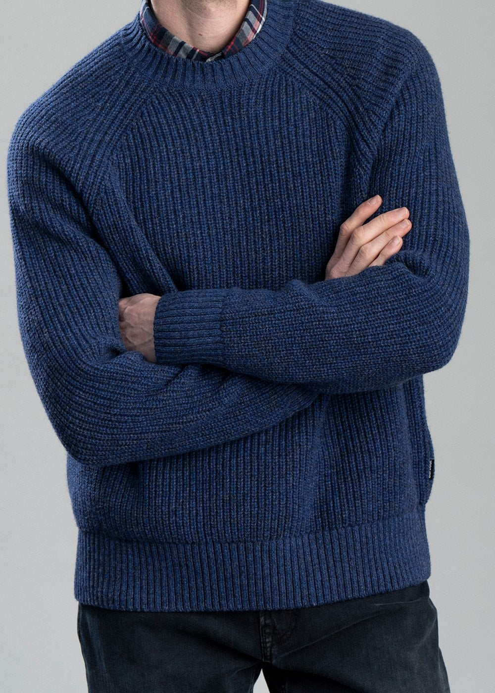 Griffiths Relaxed Crew Neck Sweater - Navy - 5