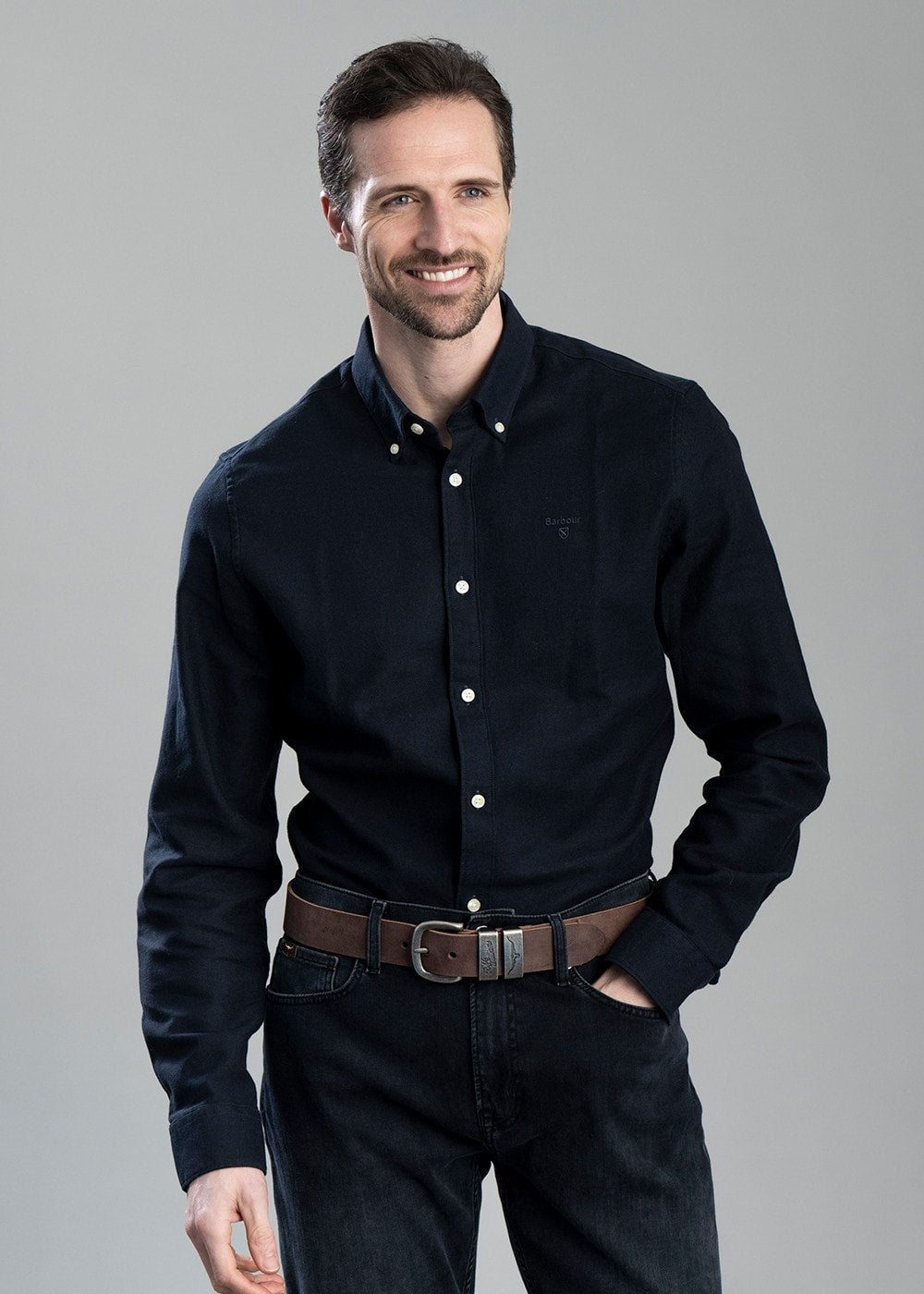 Twillbridge Tailored Twill Shirt - Dark Navy - 2