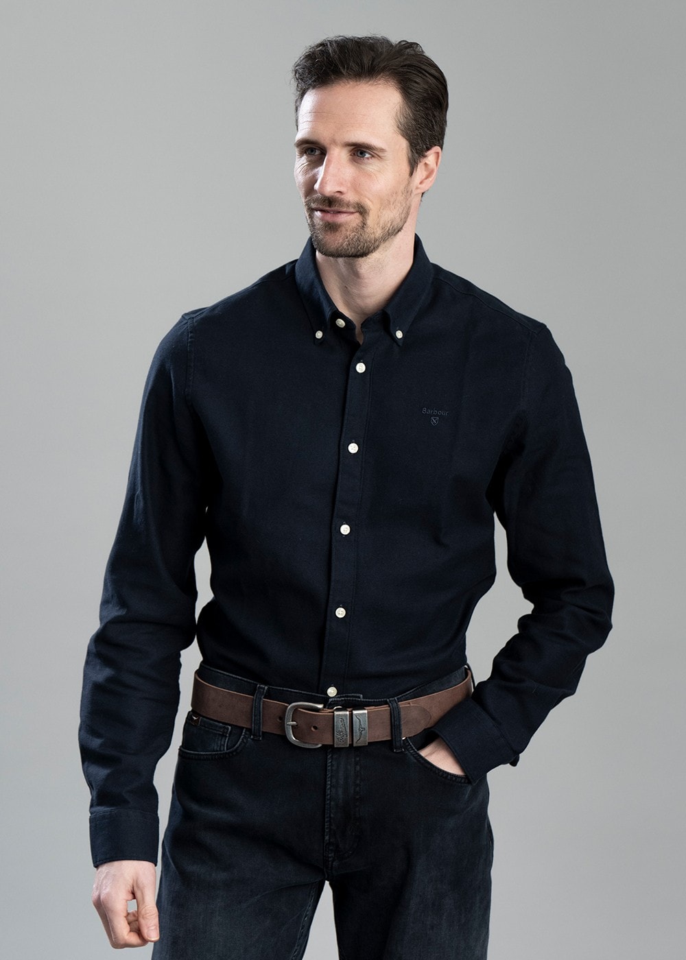 Twillbridge Tailored Twill Shirt - Dark Navy - 3