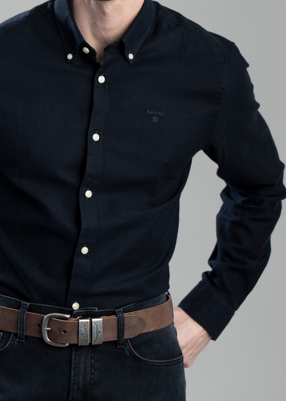 Twillbridge Tailored Twill Shirt - Dark Navy - 5