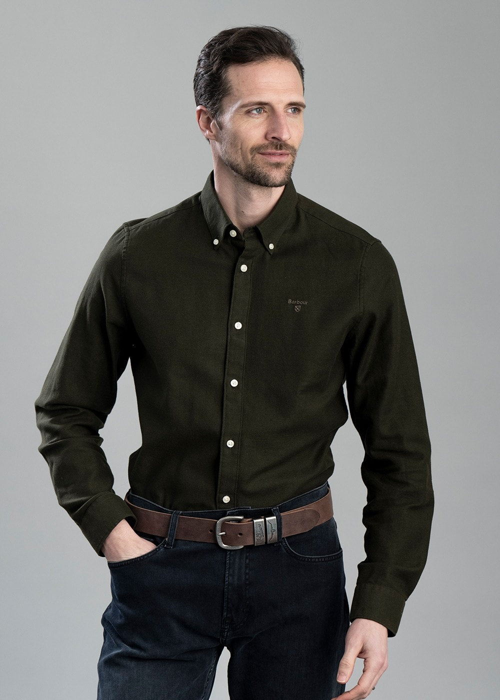 Twillbridge Tailored Twill Shirt - Forest - 3