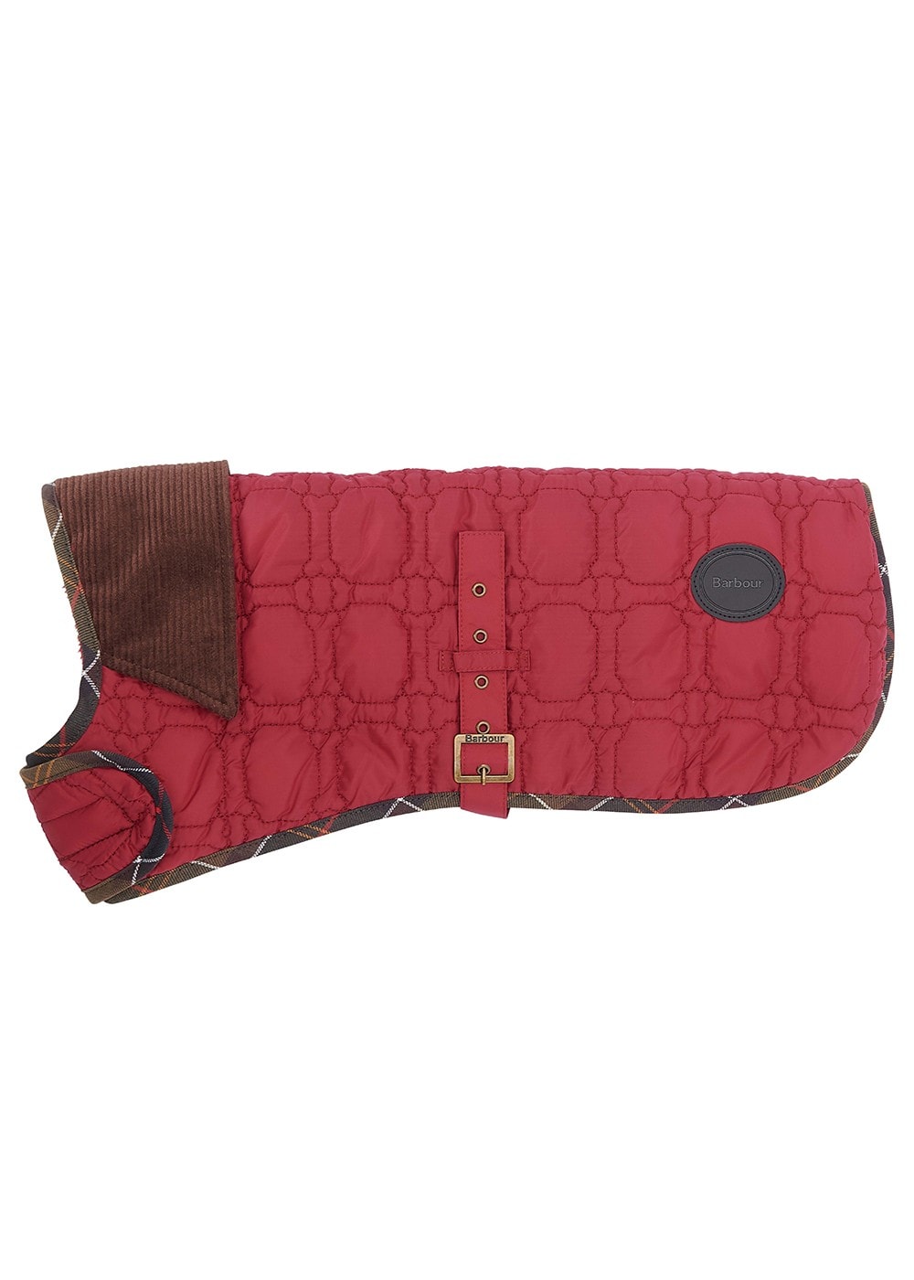 Bone Quilted Dog Coat - Cranberry - 1