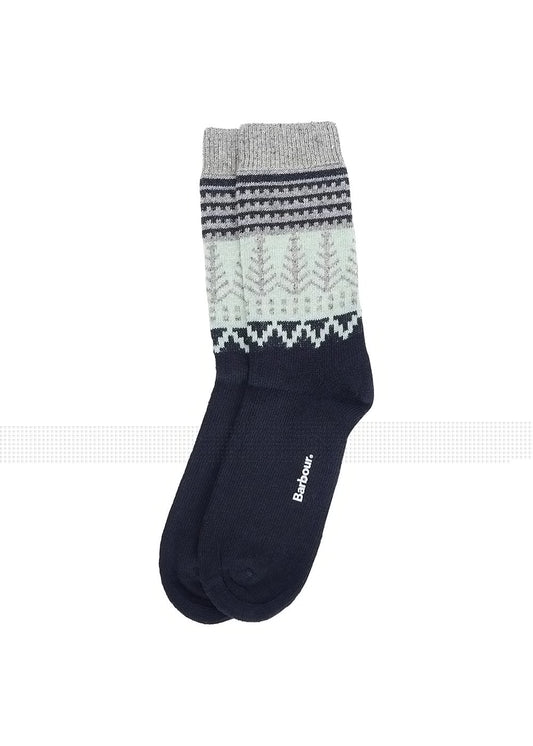 Camille Fairisle Socks - Loden - 1