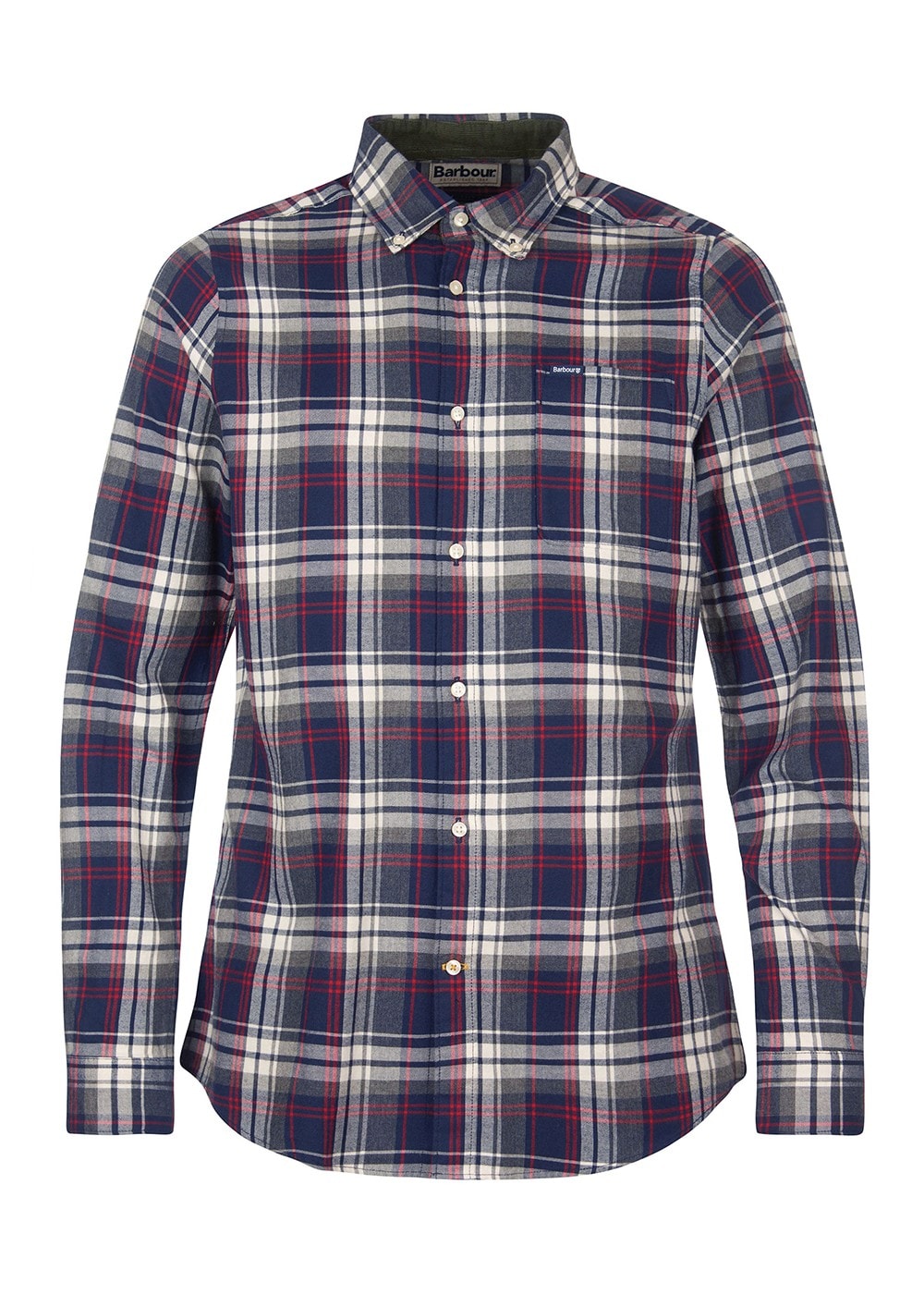 Crossfell Tailored Checked Shirt - Navy - 10