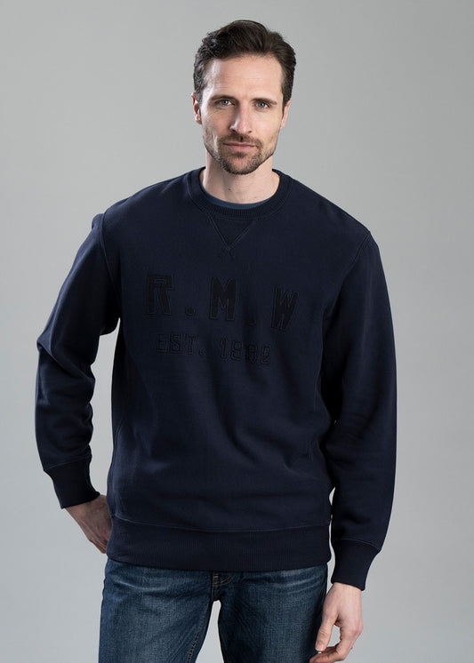 Stencil Crew Neck Sweatshirt - Midnight - 1