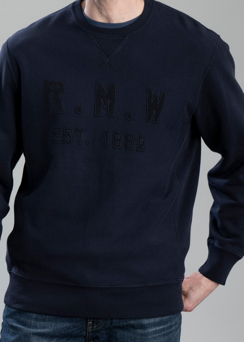 Stencil Crew Neck Sweatshirt - Midnight - 4