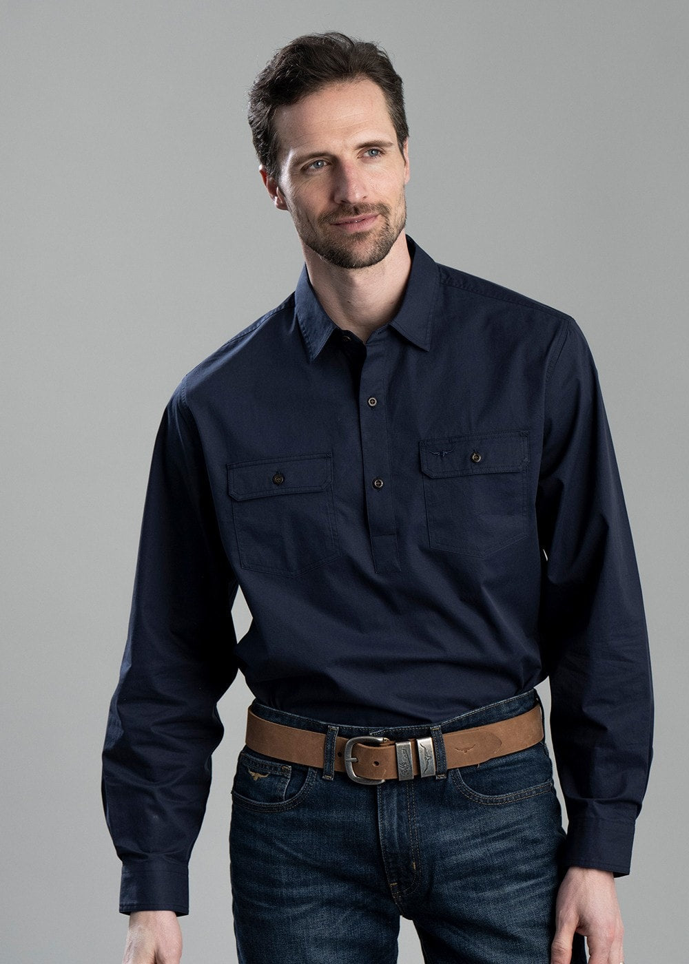 Field Popover Shirt AW24 - Navy - 1