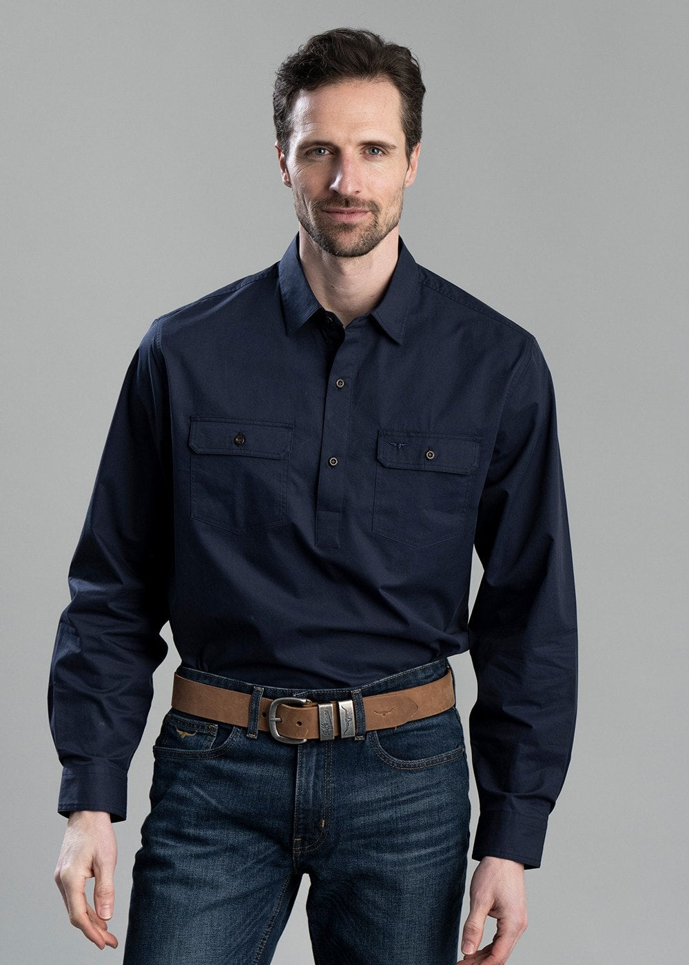 Field Popover Shirt AW24 - Navy - 2