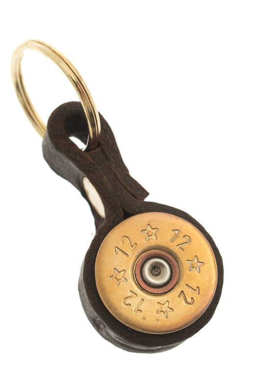 Shotgun Cartridge Keyring - Dark Brown - 0