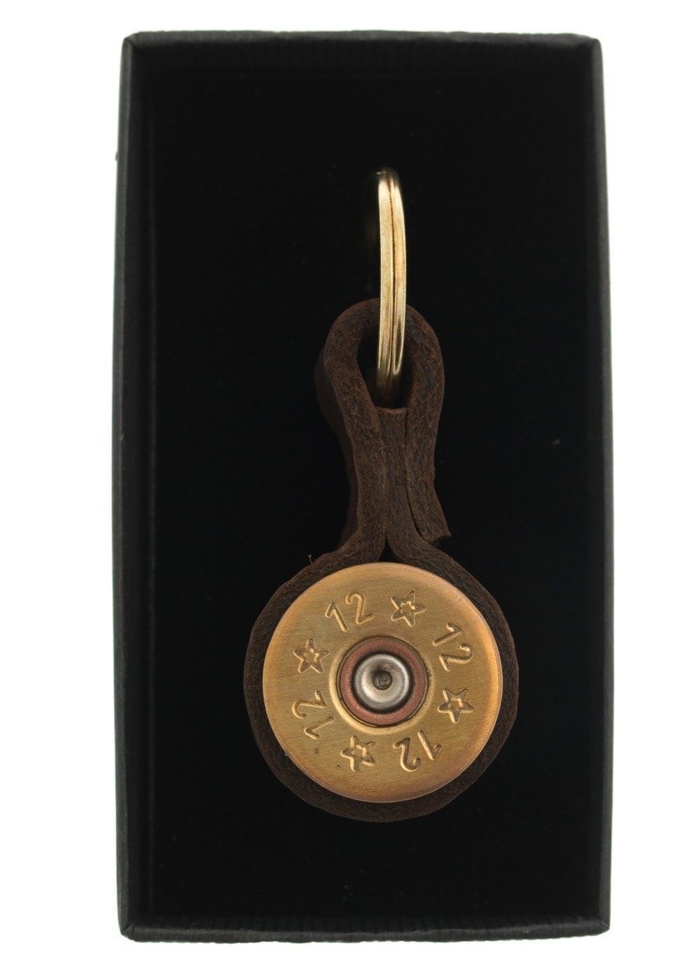 Shotgun Cartridge Keyring - Dark Brown - 1