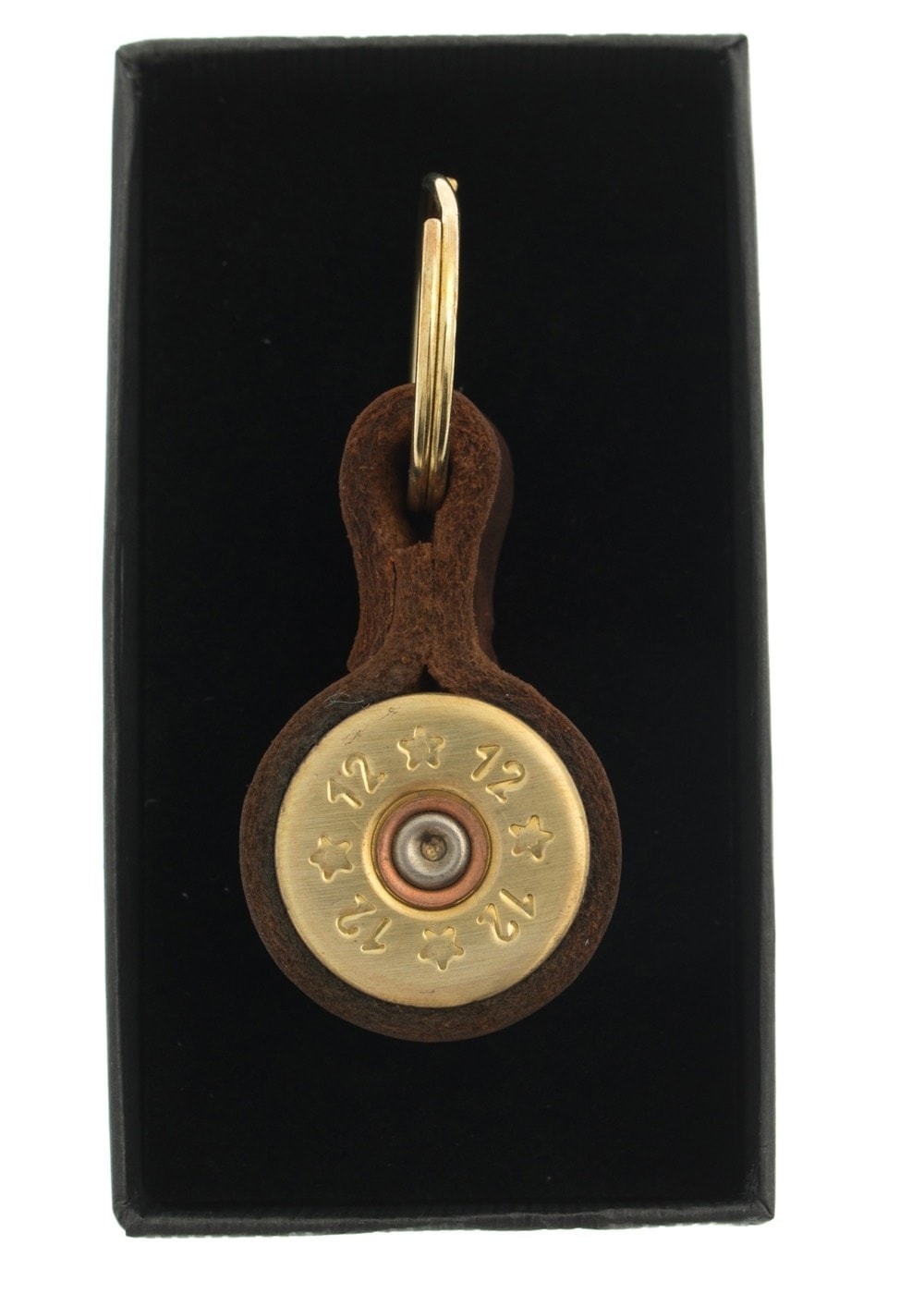 Shotgun Cartridge Keyring - Light Brown - 1