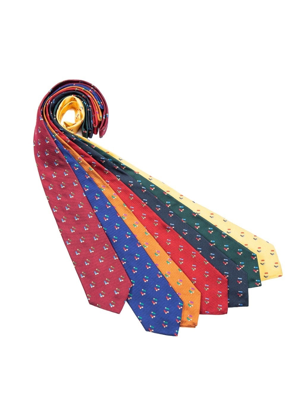 Shooting Cartridges Silk Tie - Navy - 0