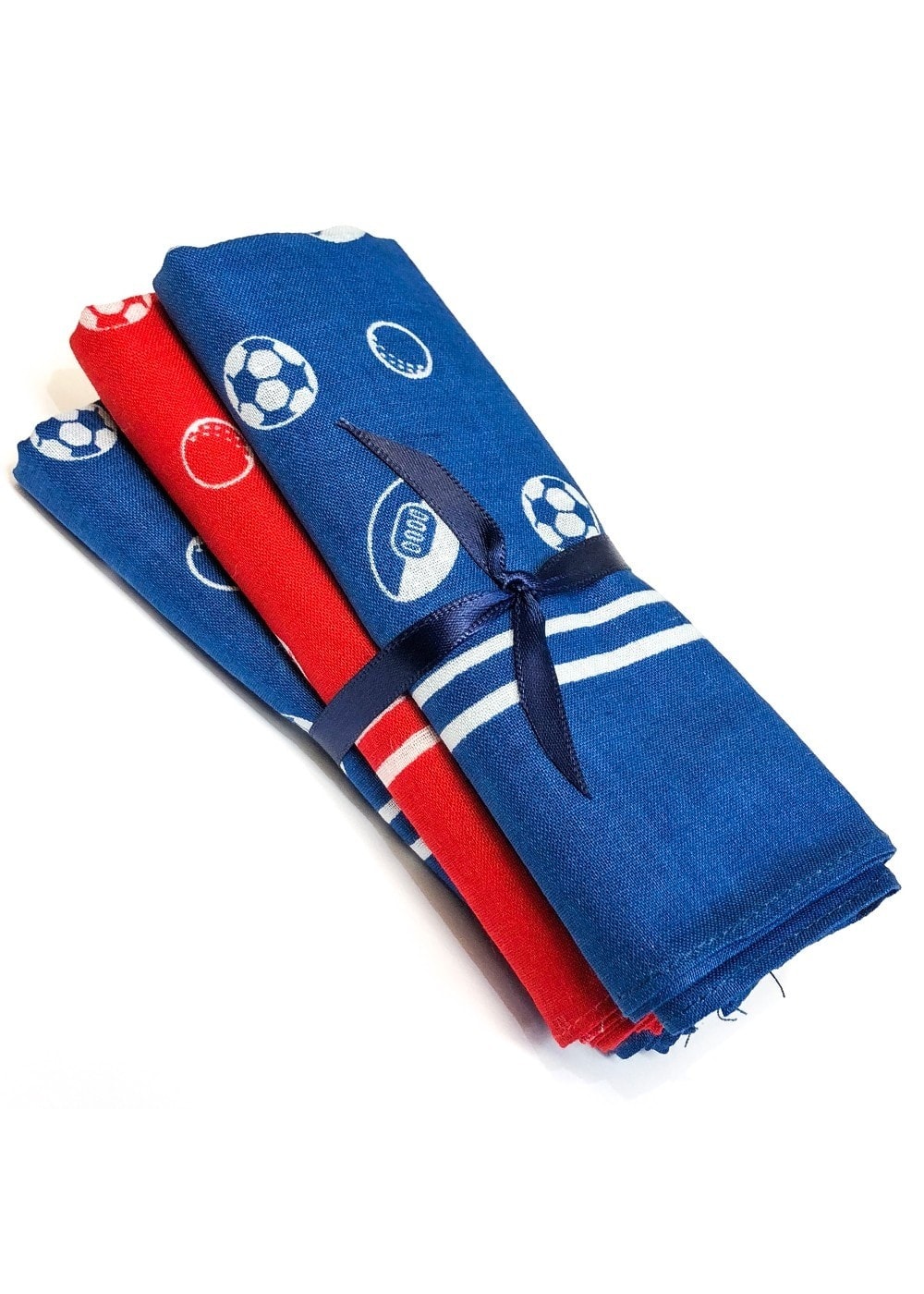 Large Sportsman Handkerchief (3 Pack Tied) - Blue and Red - 0