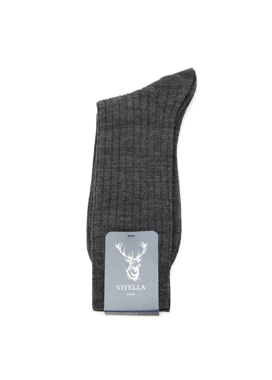 Luxury Wool Rich Socks - Mid Grey - 1