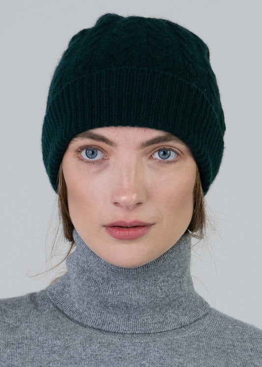 Cashmere Cable Hat - Bottle - 1