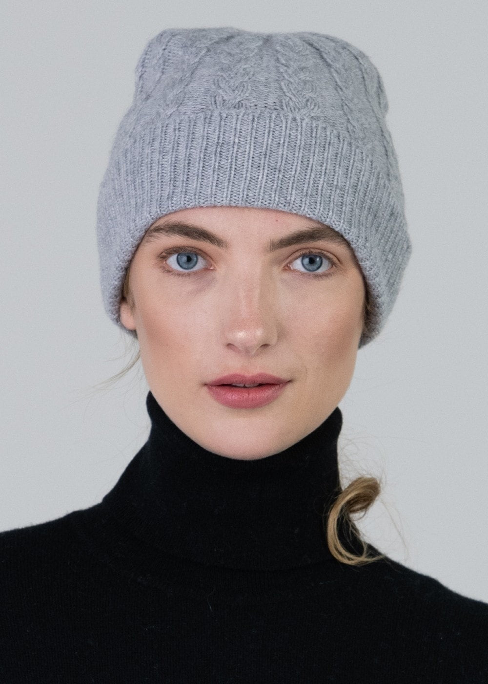 Cashmere Cable Hat - Flannel - 1