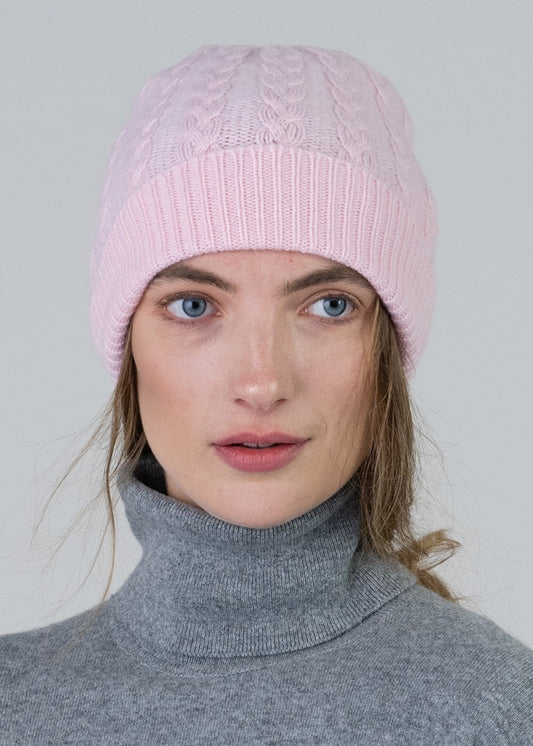 Cashmere Cable Hat - Marshmallow - 1