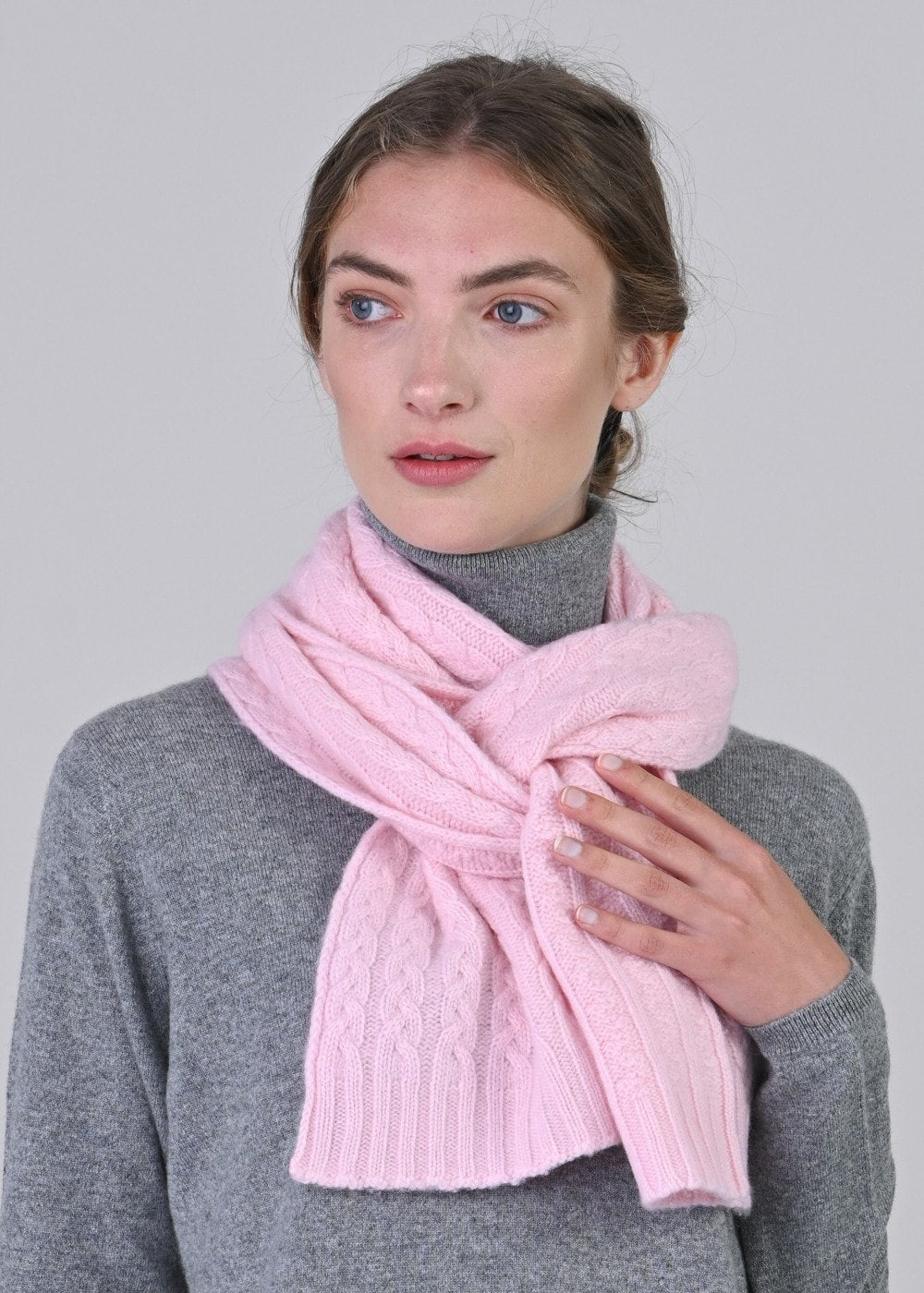 Cashmere Cable Scarf - Marshmallow - 0