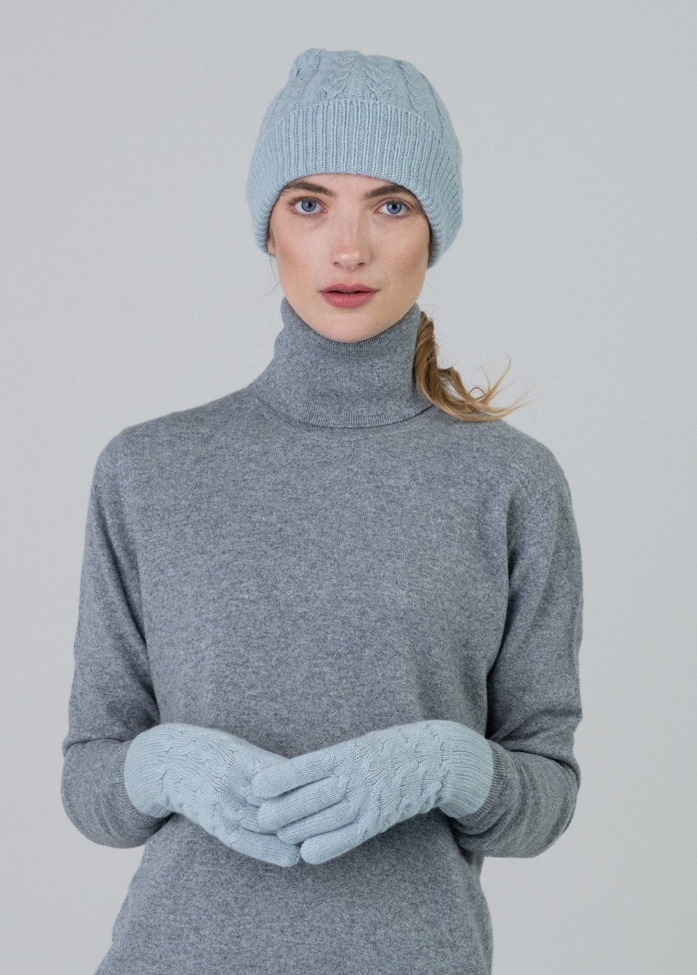 Cashmere Cable Gloves - Haar - 1