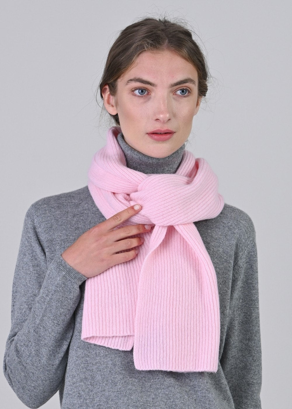 Cashmere Ribbed Scarf - Marshmallow - 0