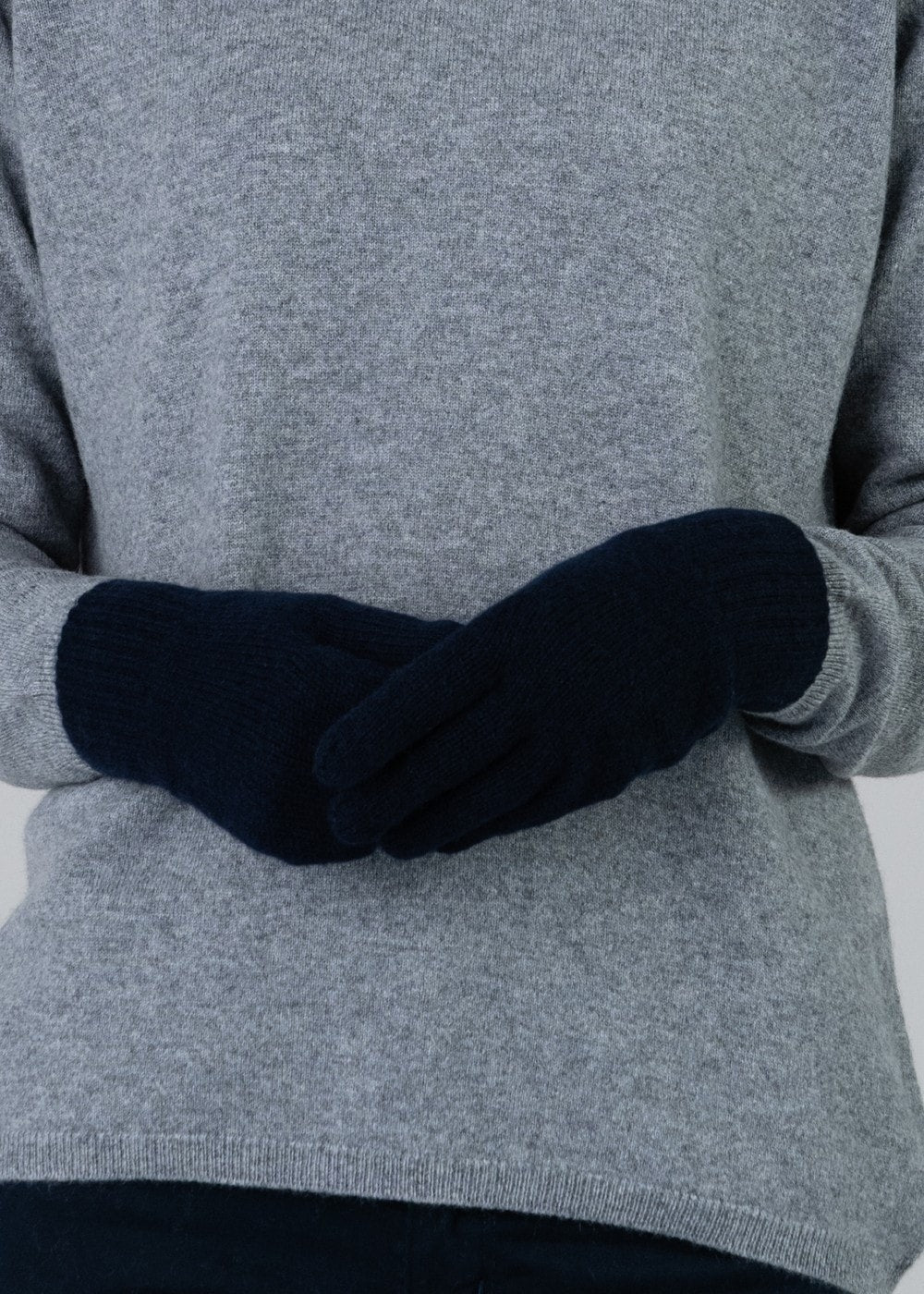 Cashmere Gloves - Navy - 2