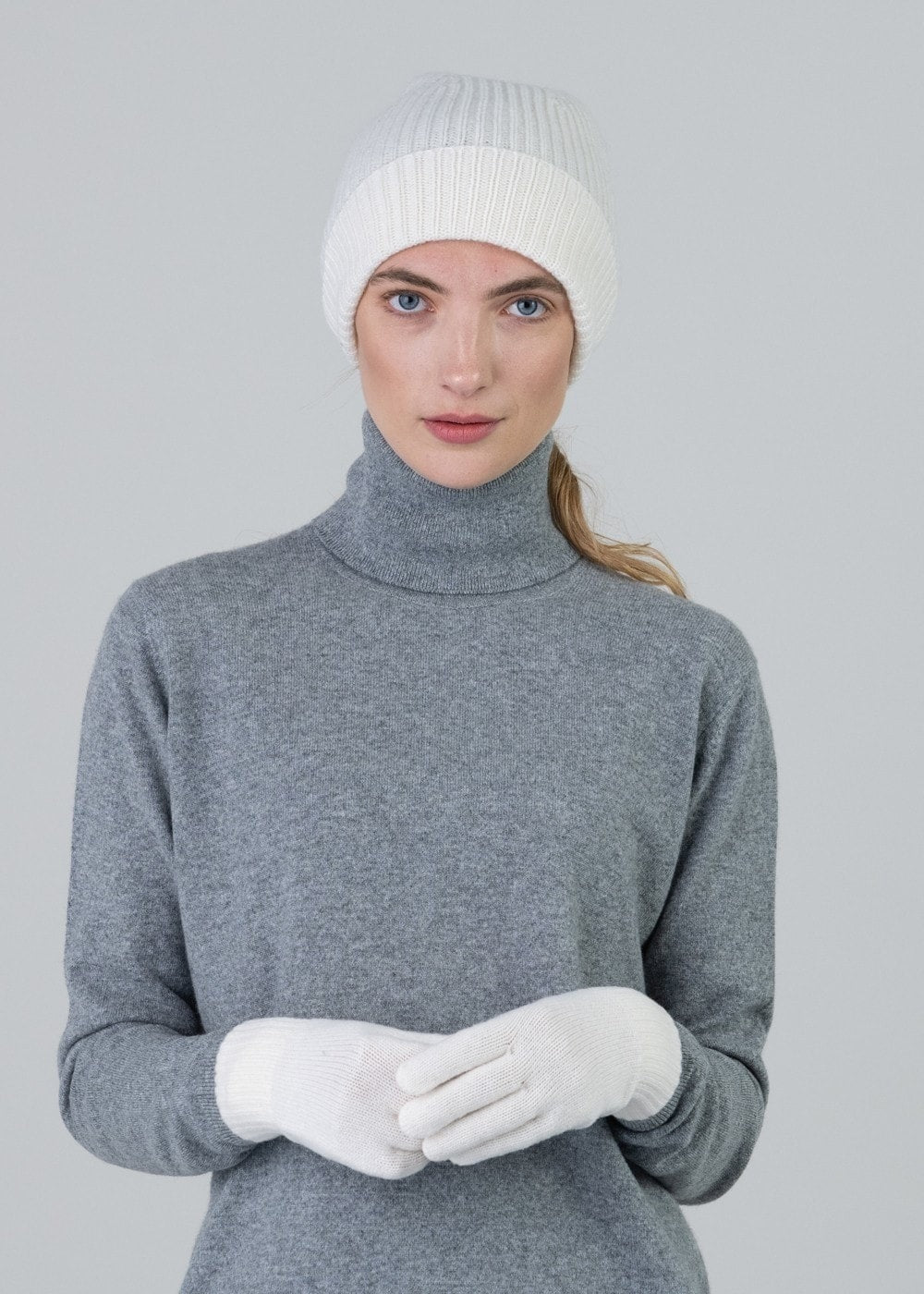 Cashmere Gloves - White Undyed - 1