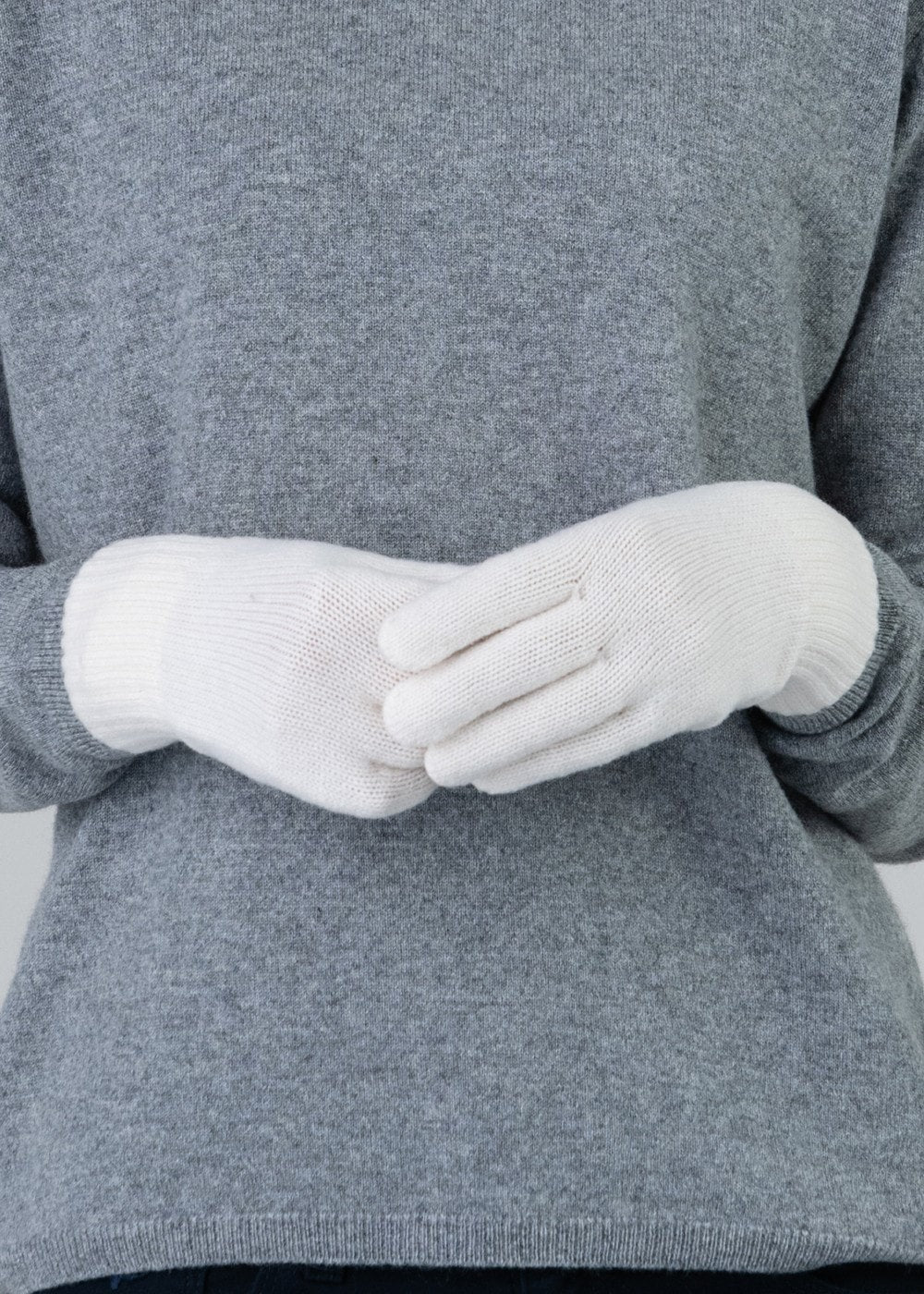 Cashmere Gloves - White Undyed - 2