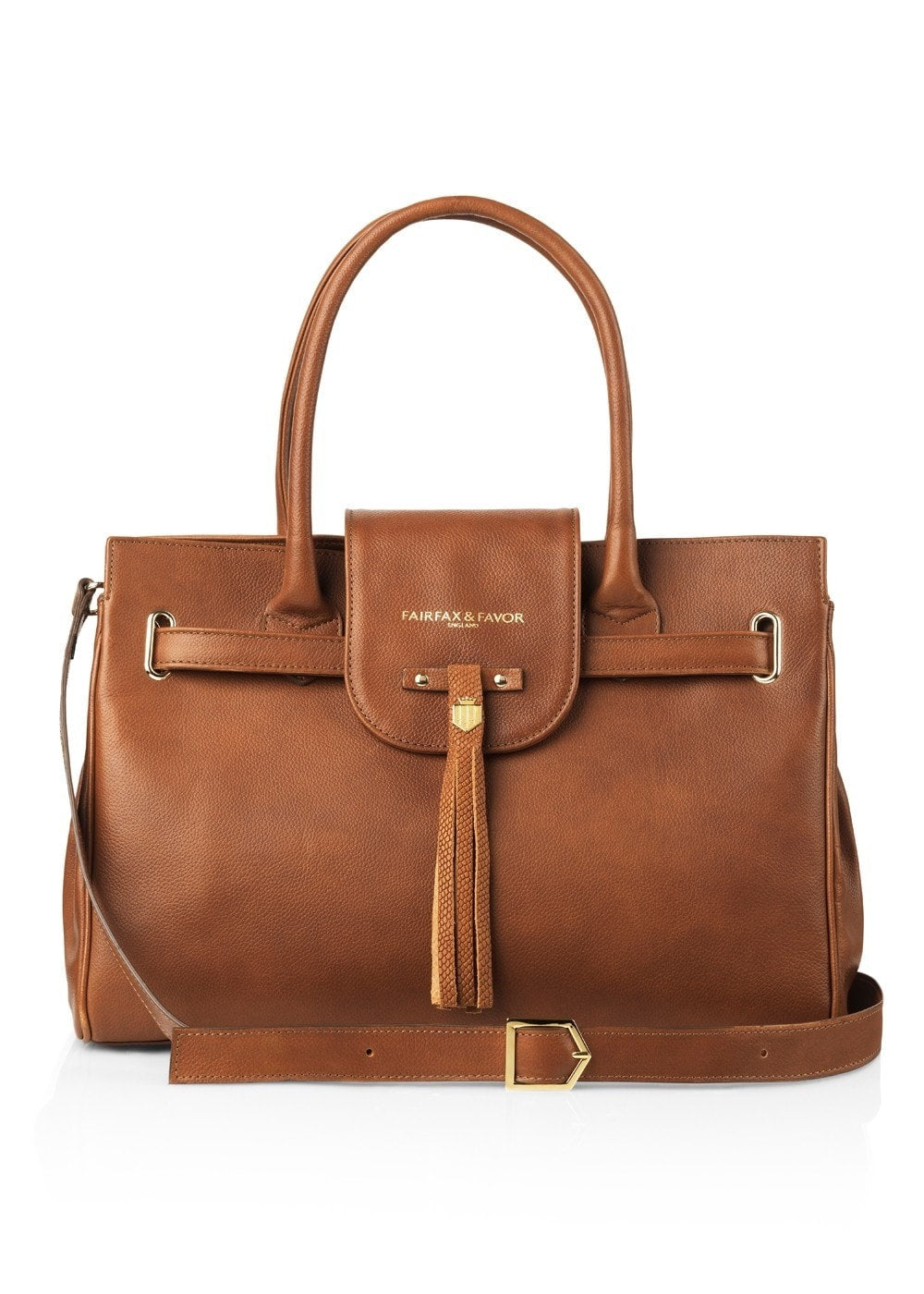 Leather Windsor Handbag - Tan - 0