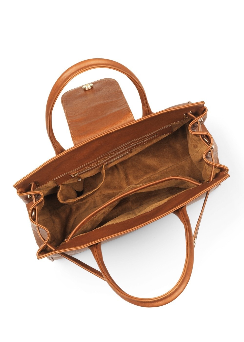 Leather Windsor Handbag - Tan - 4