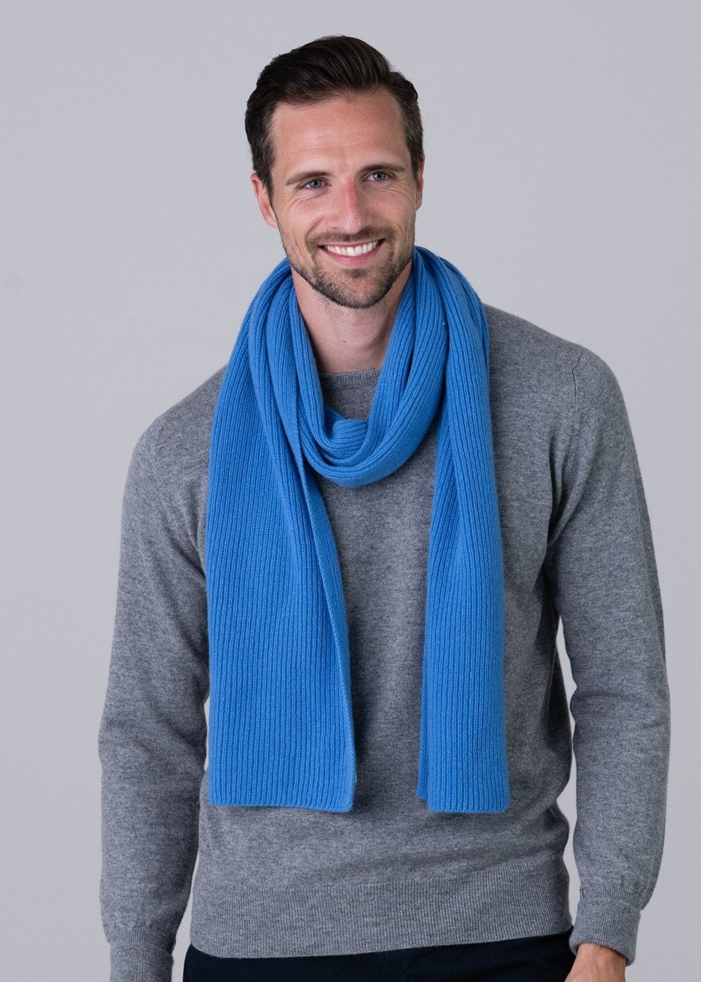 Cashmere Ribbed Scarf - Isfahan - 0