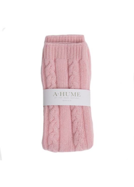 Cashmere Cable Bedsocks - Marshmallow - 1