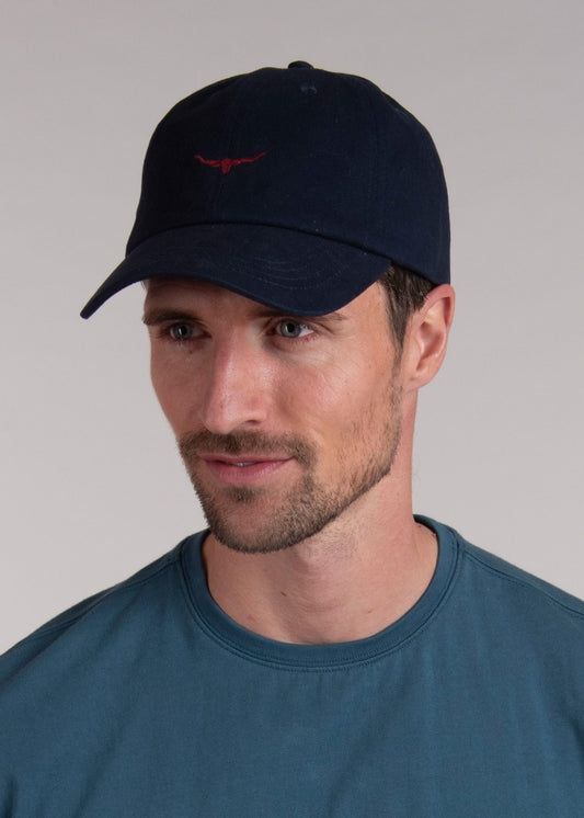 Mini Longhorn Cap - Navy & Red - 1